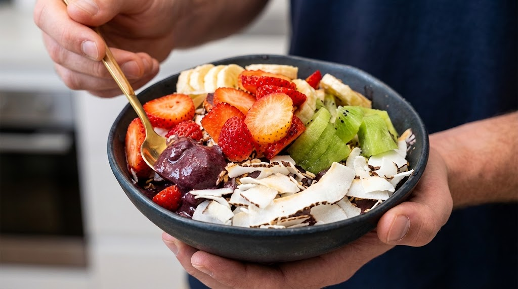 Smoothie bowl frutas vermelhas